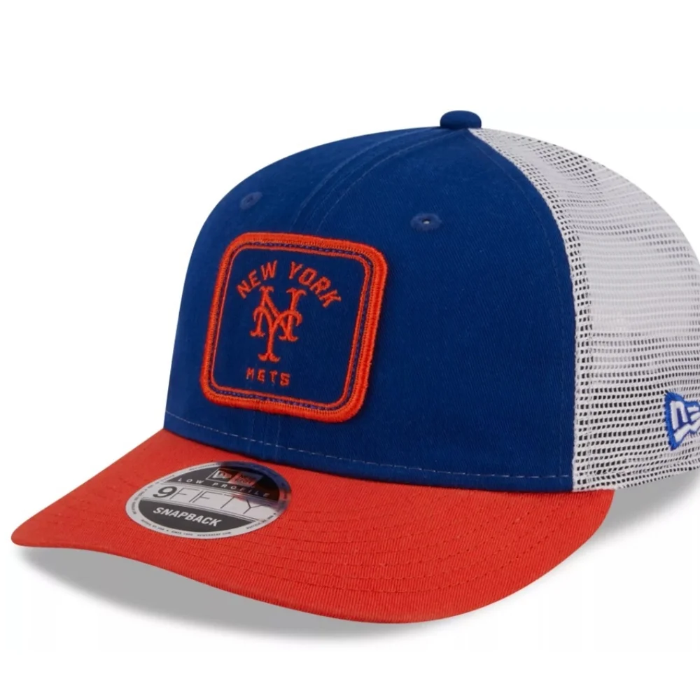 New Era New York Mets Squared  Low Profile 9FIFTY Snapback Hat Adjustable Blue - Picture 2 of 13